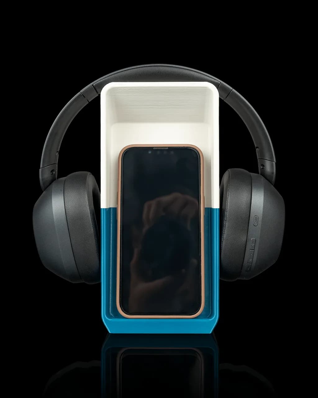 Suporte de Headset e Celular Cubo Organizado — foto 1