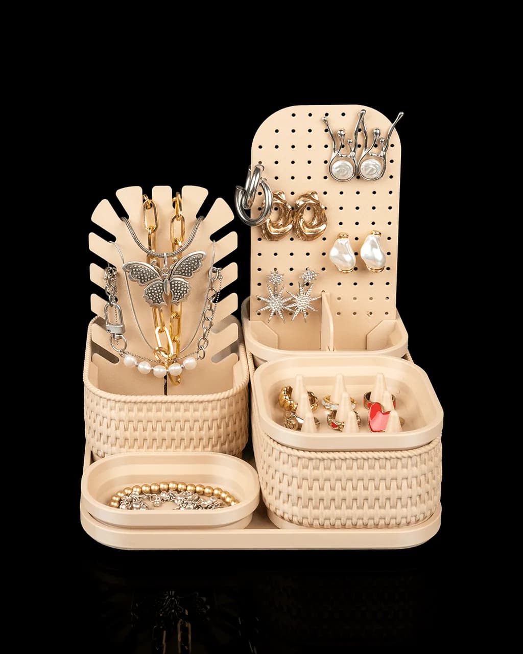 Organizador de Joias e Maquiagem Rattan Glow — foto 1